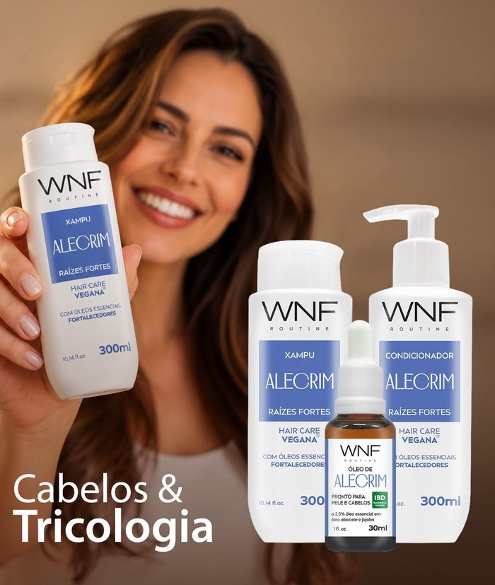 Cabelos & Tricologia: xampu e condicionador Alecrim Raízes Fortes e óleo de alecrim WNF Routine